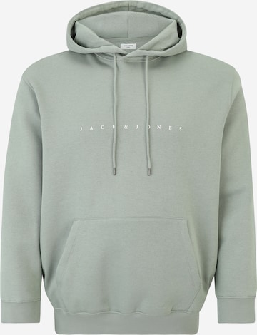 Jack & Jones Plus Collegepaita 'JJEStar' värissä vihreä: etupuoli
