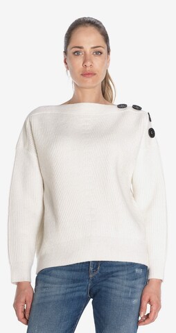 Le Temps Des Cerises Sweater in White: front