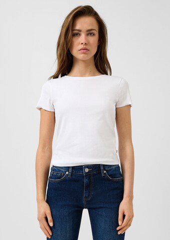 T-shirt QS en blanc : devant