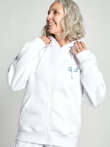 SPORTKIND Sportjas 'Unisex Zip Hoodie' in Wit