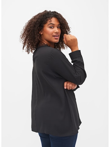 Zizzi Bluse 'Seli' in Schwarz