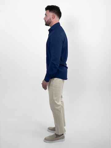 Vercate - Regular Fit Camisa clássica 'No. 27' em azul
