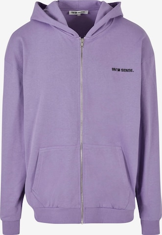 9N1M SENSE Zip-Up Hoodie in Purple: front