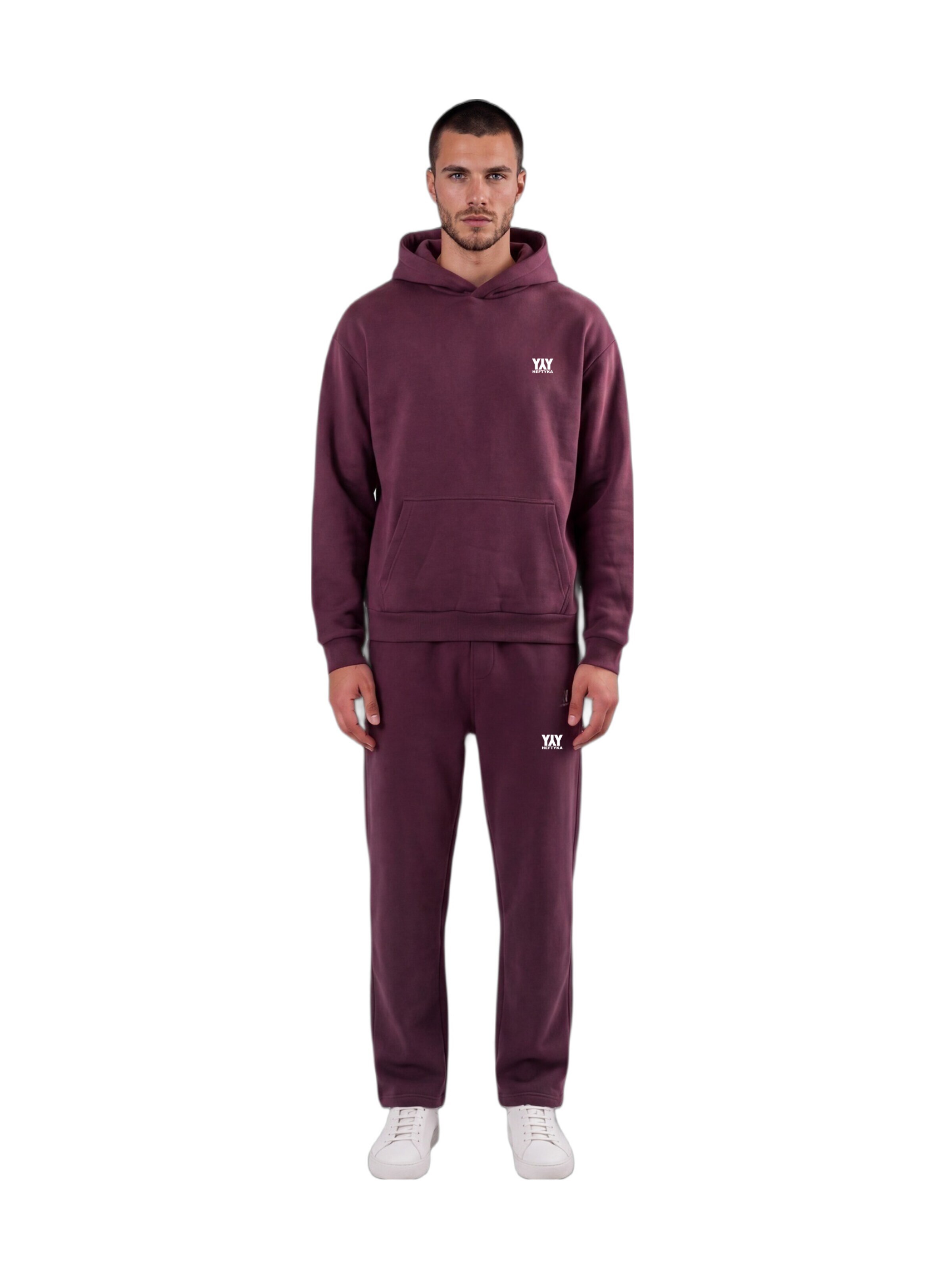 HEFTYKA Loose fit Workout Pants 'OPEN LEG JOGGER' in Purple