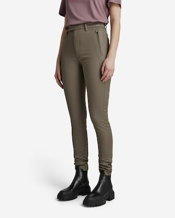 G-Star RAW Skinny Chino Pants in Brown: front