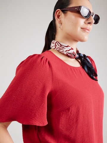 Camicia da donna 'VMCALVA' di Vero Moda Curve in rosso