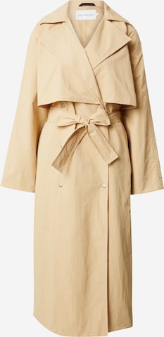 Manteau mi-saison Calvin Klein Jeans en beige : devant