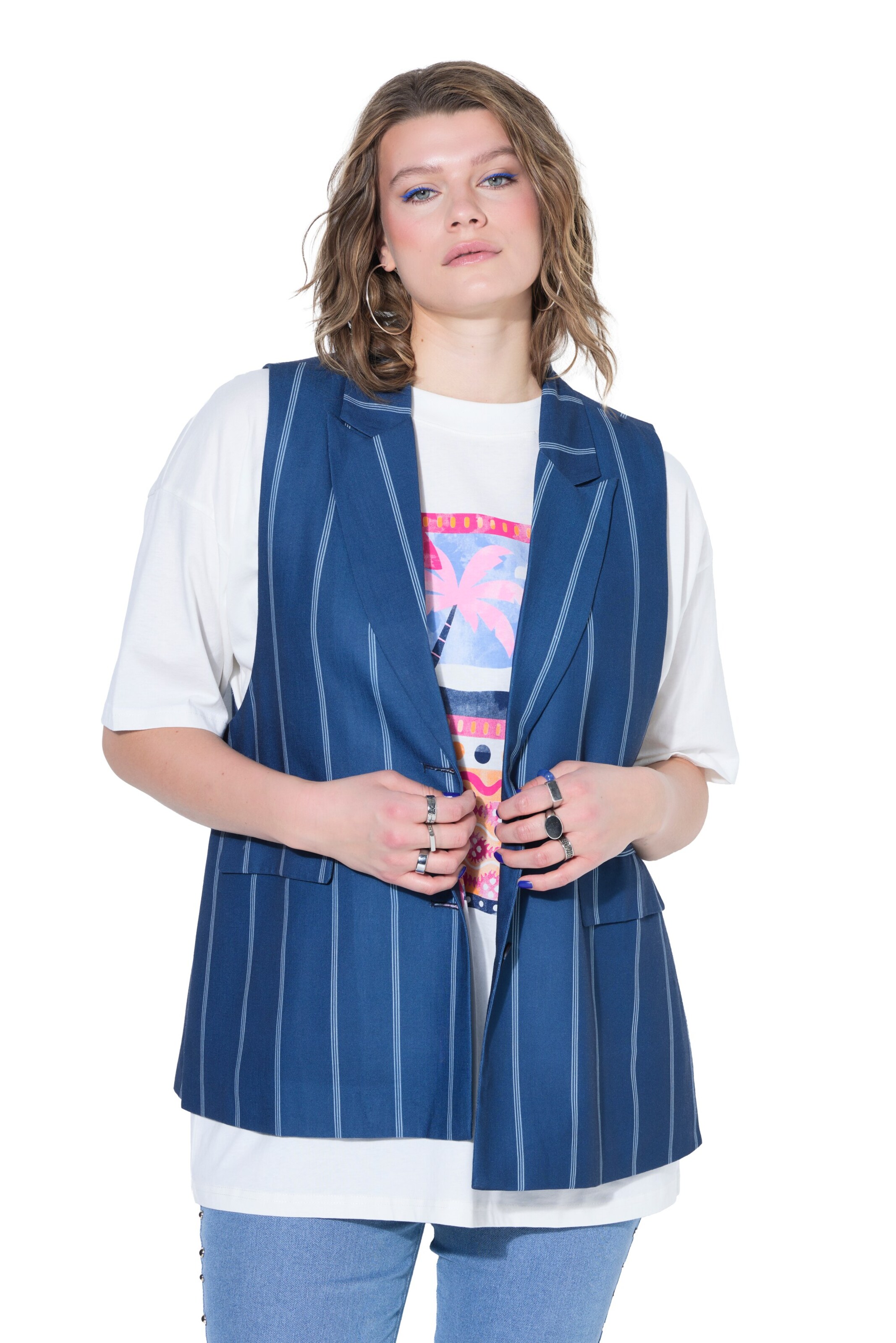 Studio Untold Weste in Blau: Vorderseite