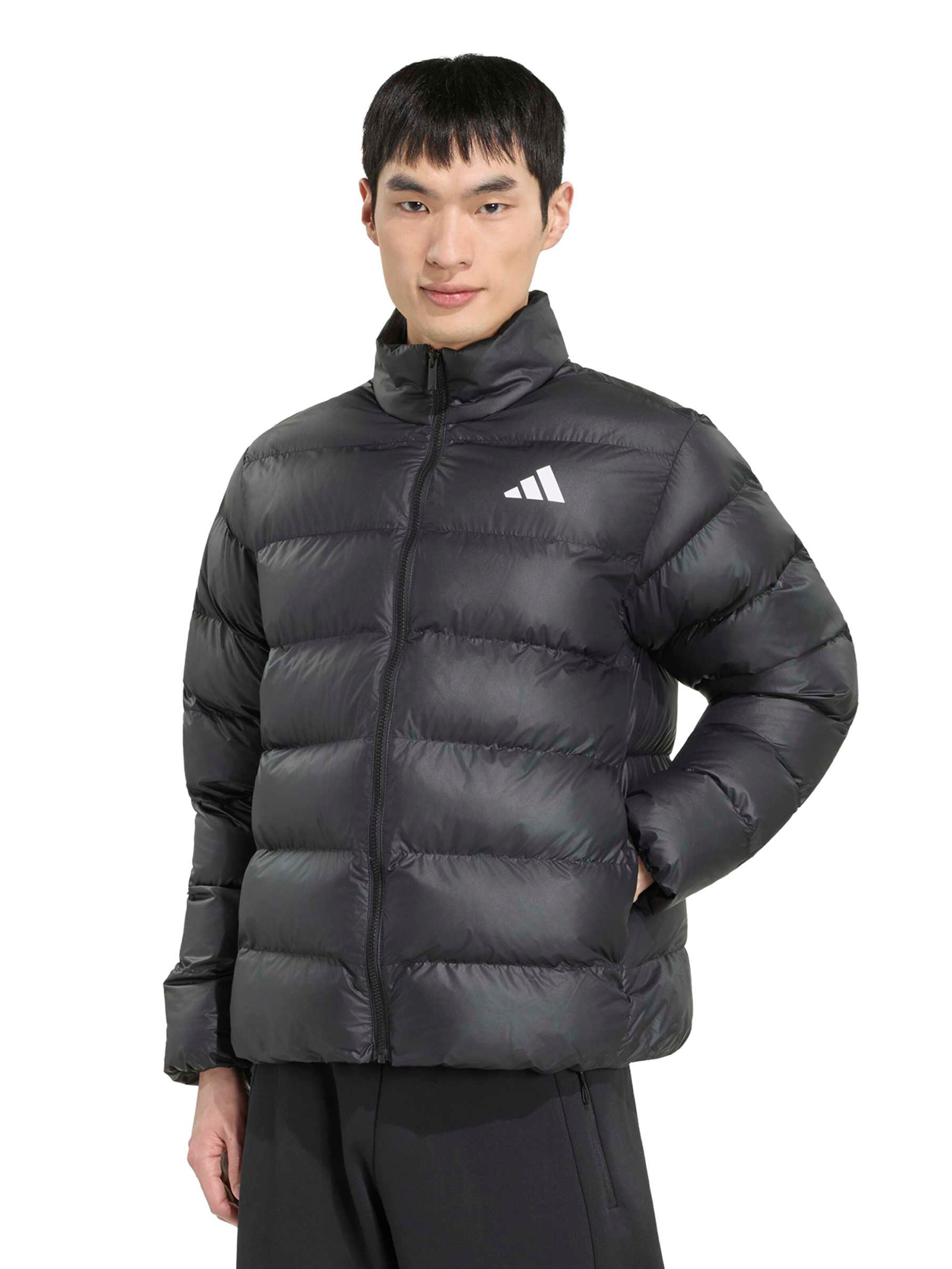 ADIDAS SPORTSWEAR Athletic Jacket 'Ess' in Black: front