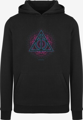 F4NT4STIC Sweatshirt 'Harry Potter Neon Heiligtümer Des Todes' in Zwart: voorkant