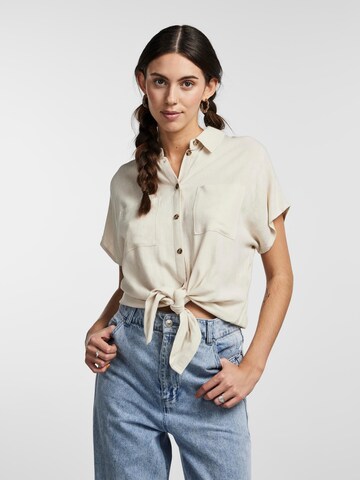 PIECES - Blusa 'Vinsty' em cinzento: frente