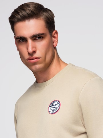Sweat-shirt Ombre en beige