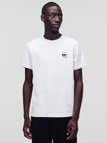 Karl Lagerfeld - Camisa ' Ikonik 2.0' em branco: frente
