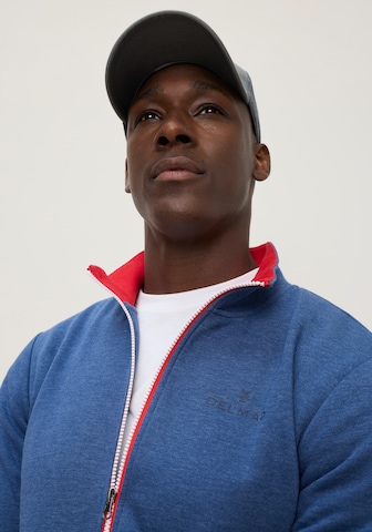 DELMAO Zip-Up Hoodie in Blue