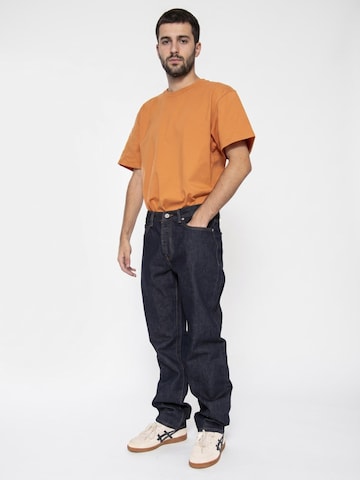 Baggy Jeans 'Edge Straight Rinse 4942 Tai Denim Noos Dark Blue Denim' di Only & Sons in blu: frontale