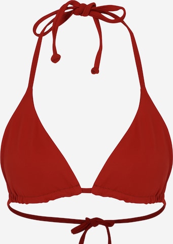 ReBirth Studios x Bionda Triangle Bikini Top in Red: front