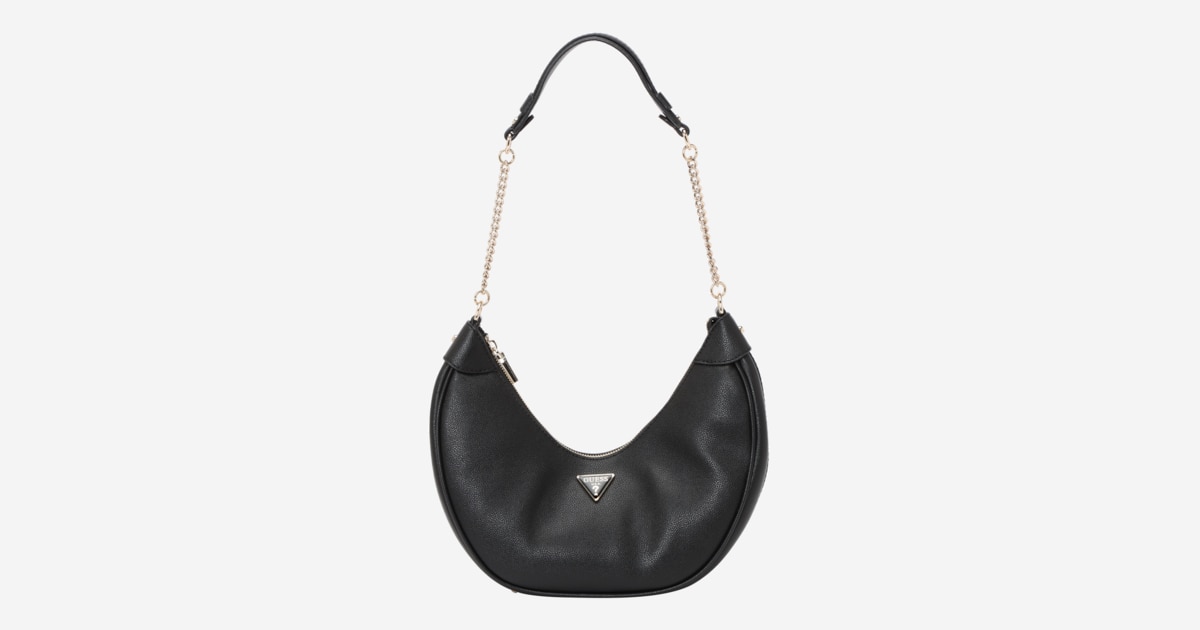 GUESS Schultertasche 'Fedora' in Schwarz