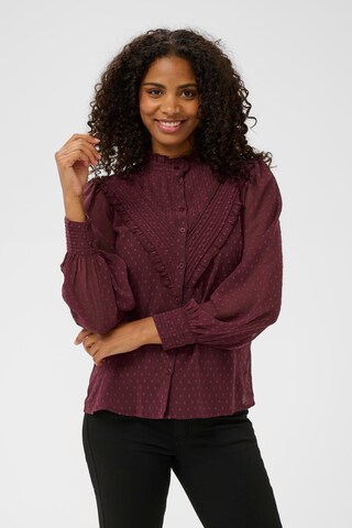 Kaffe Bluse in Braun: Vorderseite
