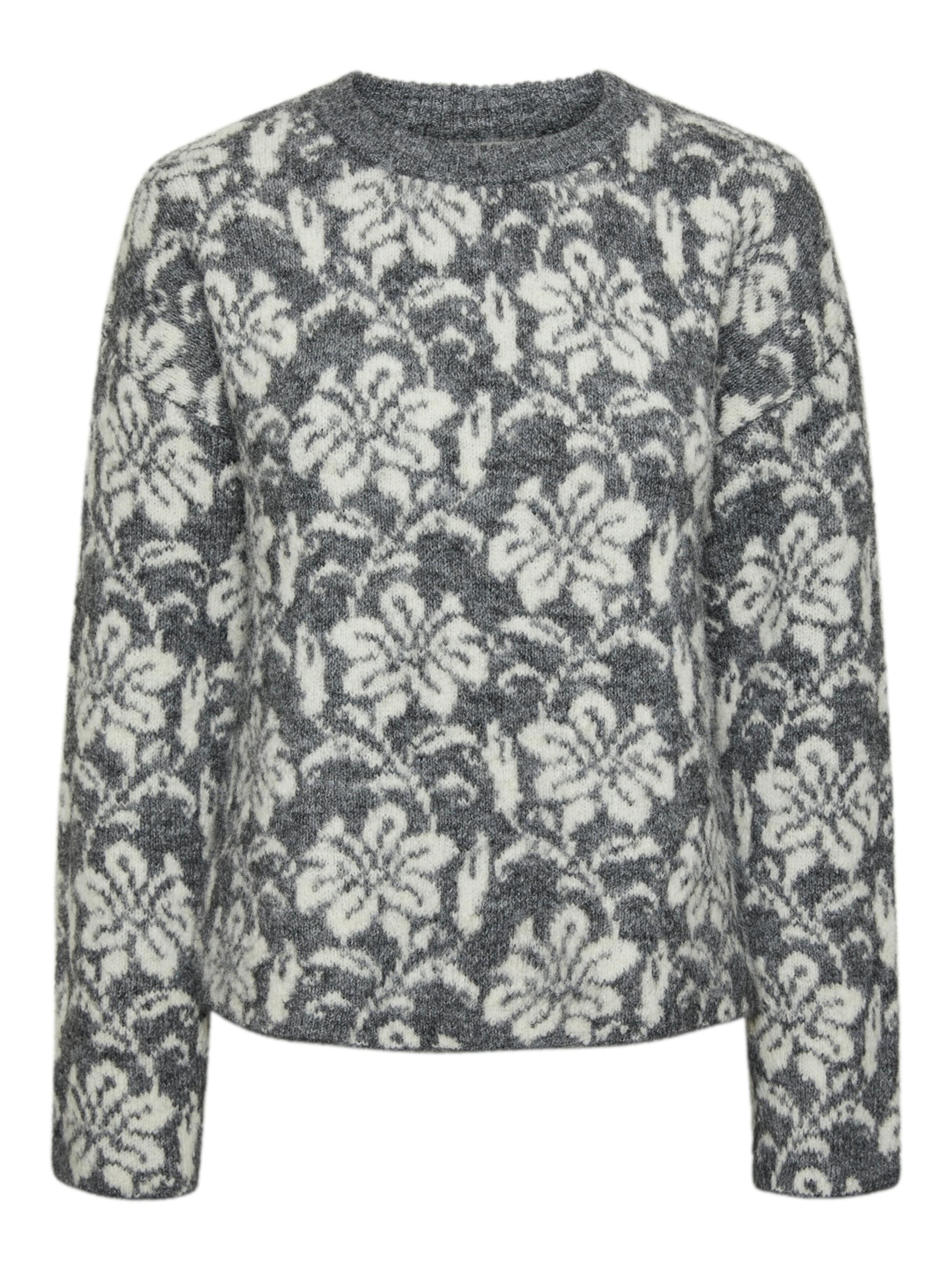 PIECES Pullover 'PCRAGAR' in Grau: Vorderseite