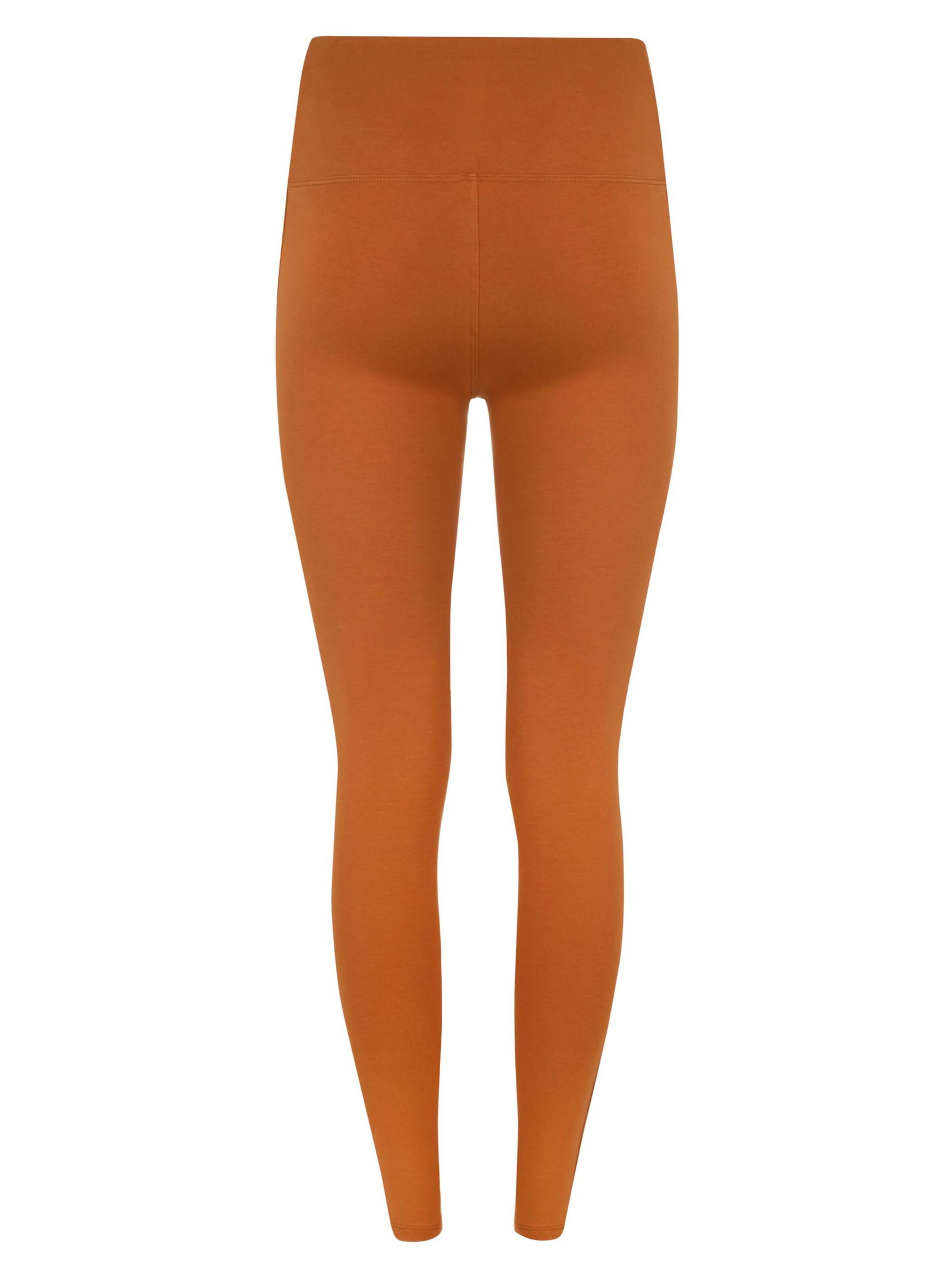 Evoni Slimfit Leggings 'aus Baumwolle mit hohem Bund'‌‌‌ in Rot