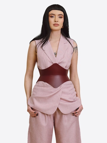 Haute Cuir - Cinturón 'Soreen' en rojo: frente