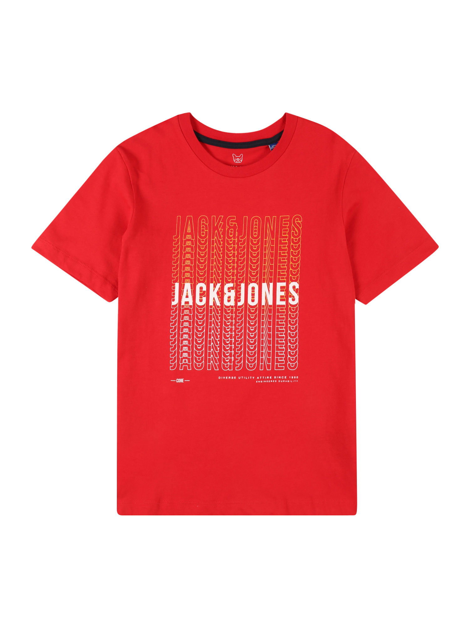 Dzieci Chłopcy Jack & Jones Junior Koszulka CYBER w kolorze Czerwonym 