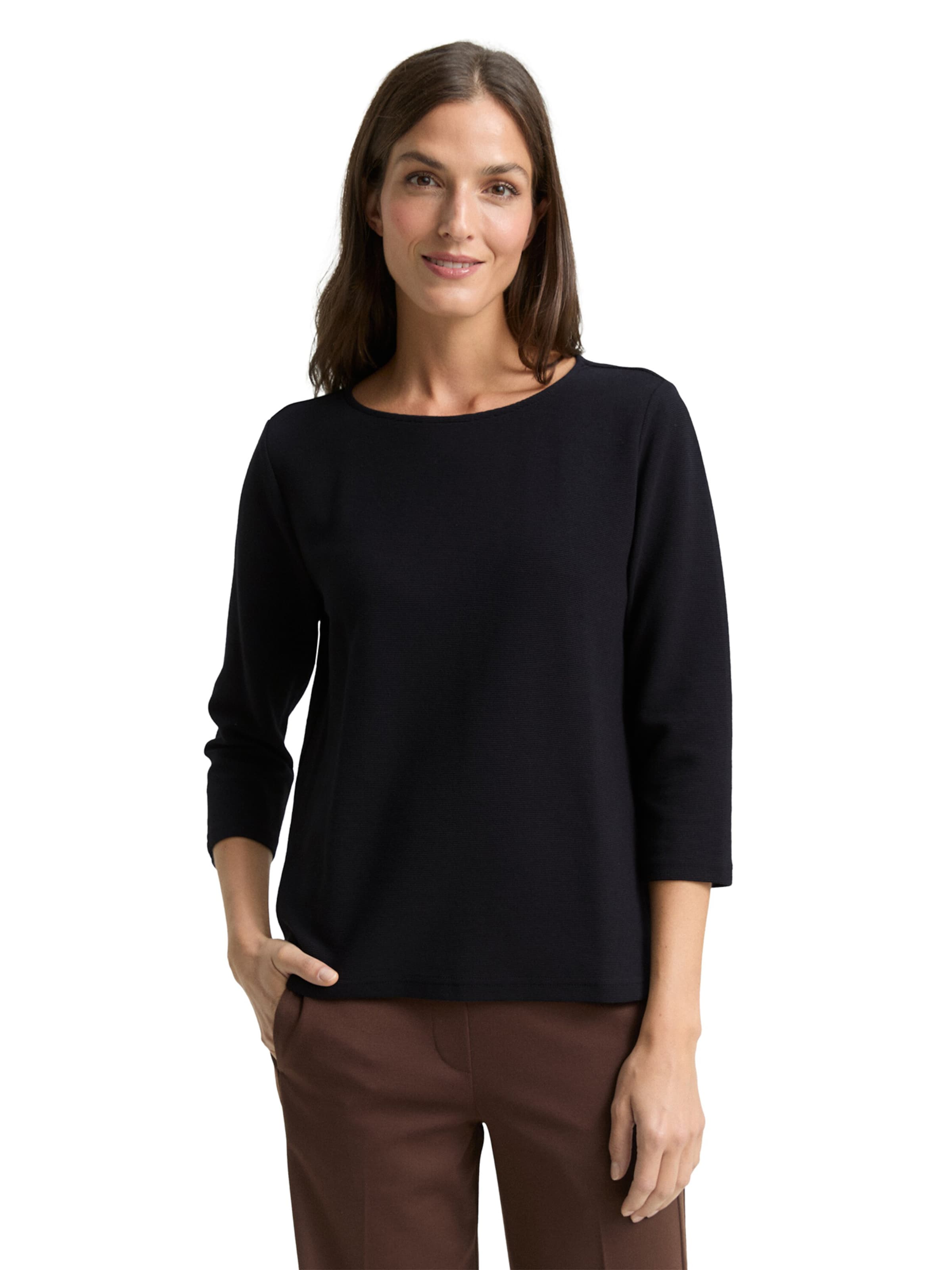 TOM TAILOR - Camisa em preto: frente