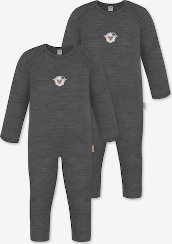 Barboteuse / body 'Waverly' normani en gris : devant