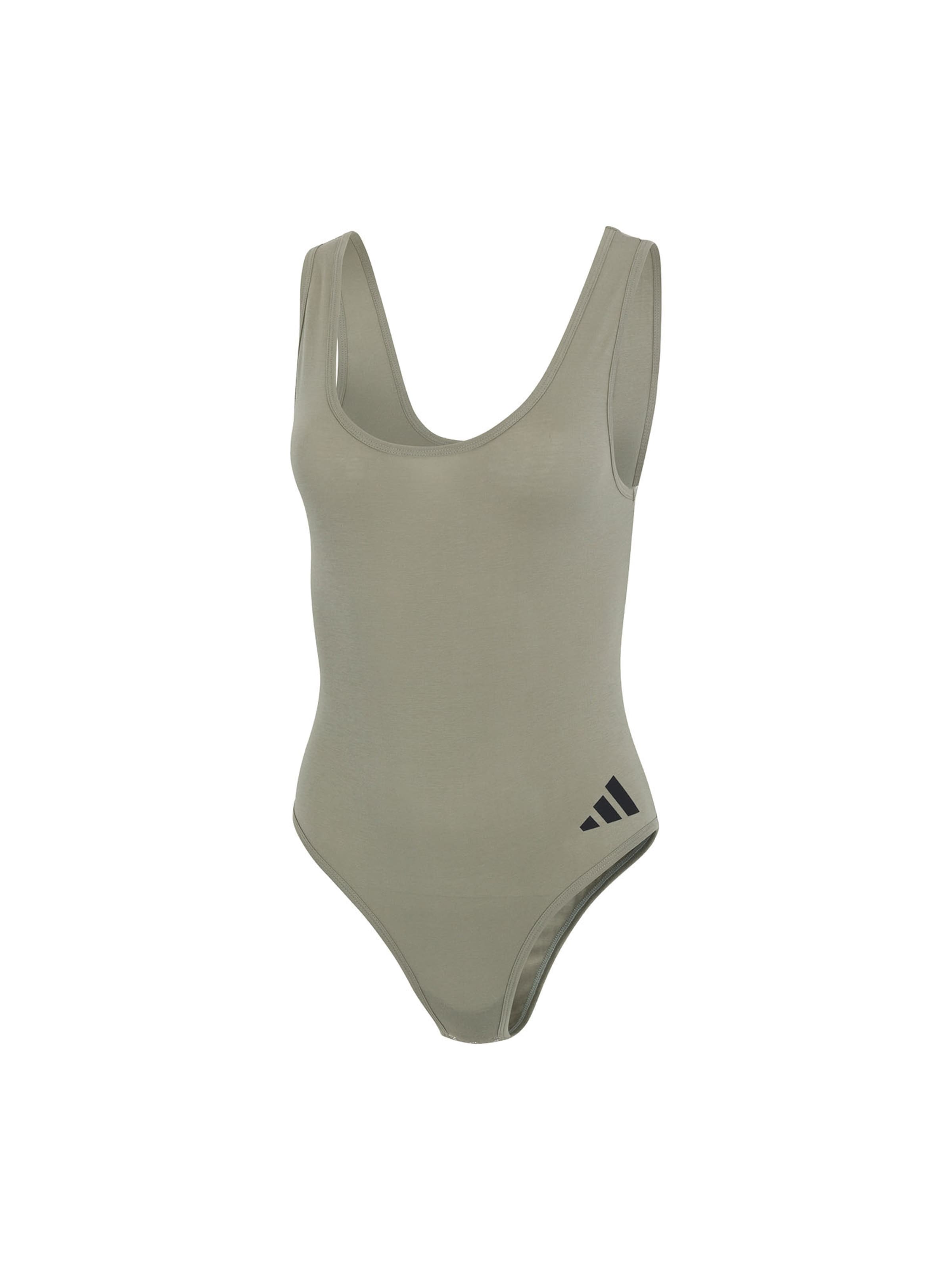ADIDAS SPORTSWEAR Body ' Athletic Motion Basics Cotton Triple Stripes ' in Groen: voorkant