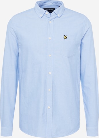 Lyle & Scott - Ajuste regular Camisa de negocios en azul: frente