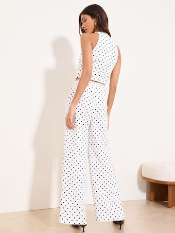 Lipsy Широкий Брюки со складками в Белый