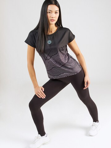 BIDI BADU Performance shirt 'Protected Leafs' in Black