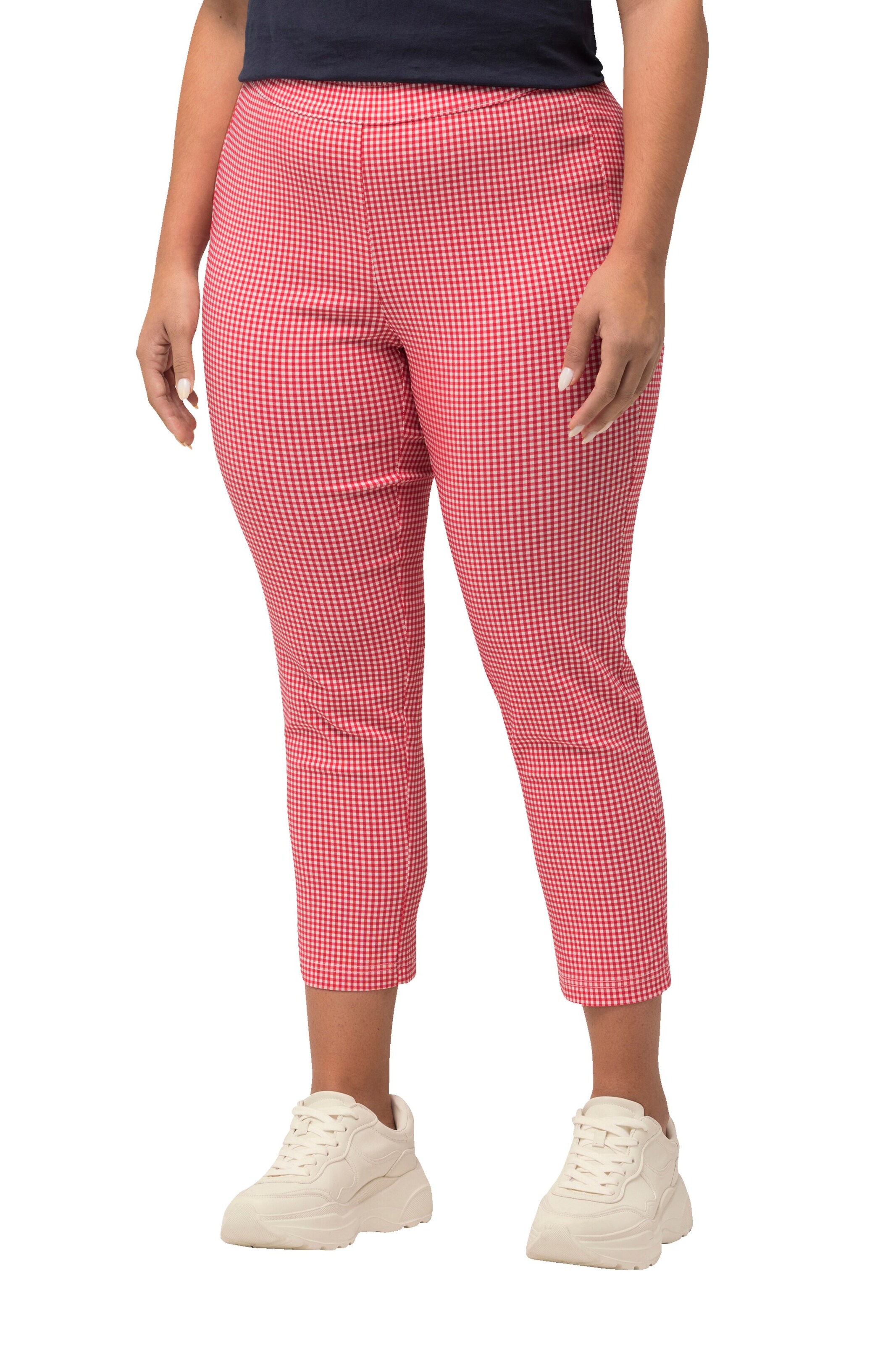 Ulla Popken Slim fit Trousers 'Sienna ' in Pink: front