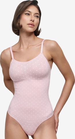Body modellante 'Bodysuit Sculpting Shapewear mit Slip' di cfab (formerly creamy fabrics) in rosa: frontale