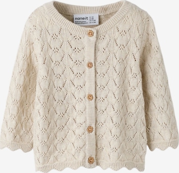 NAME IT Knit cardigan in Beige: front