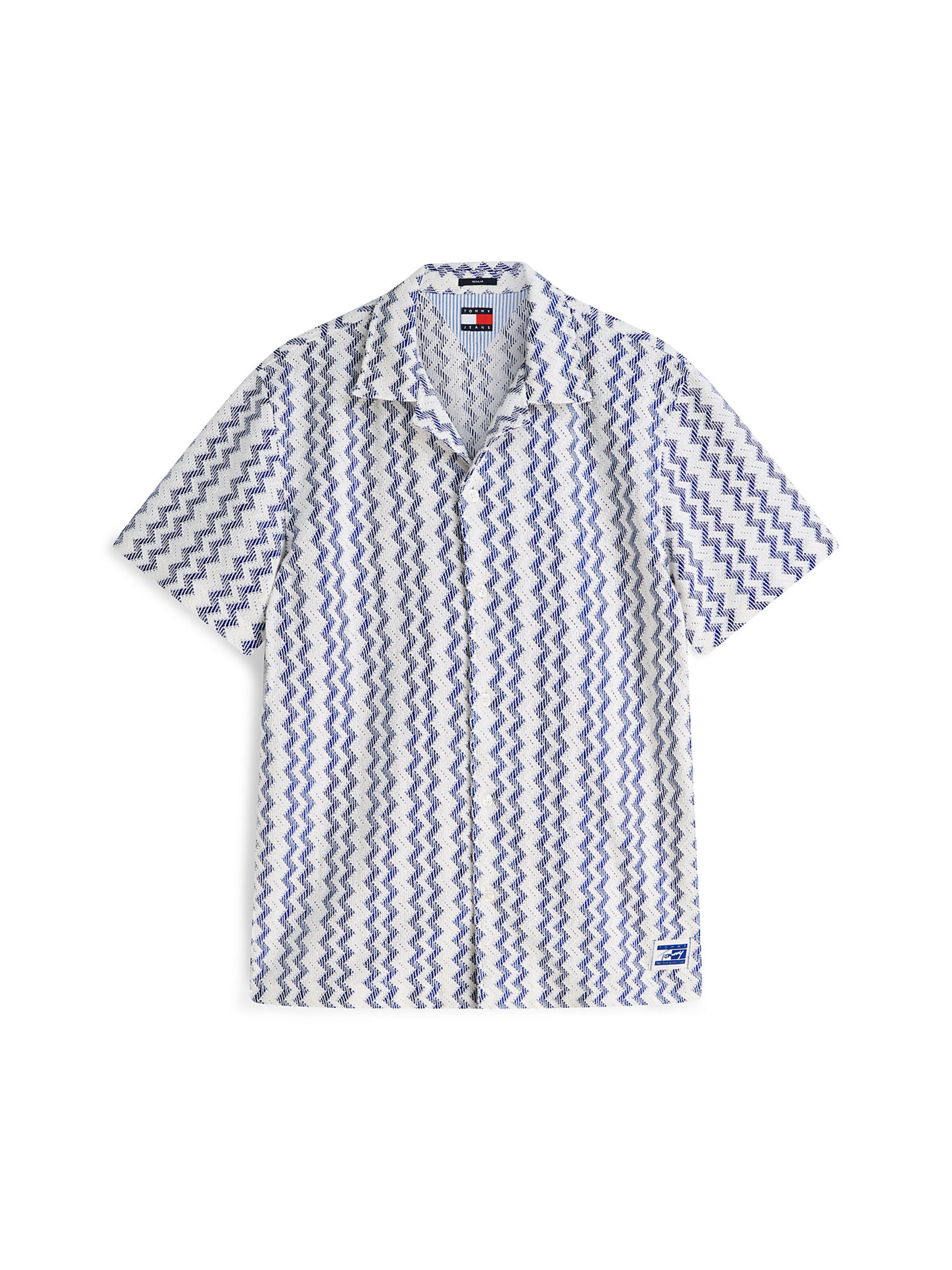 Tommy Jeans Chemise en bleu foncé / blanc, Vue avec produit