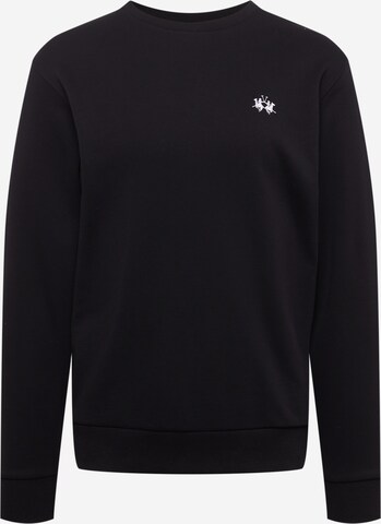 La Martina Sweatshirt in Black: front