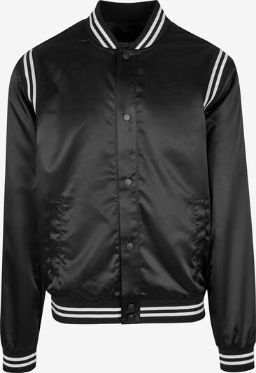 Urban Classics Veste mi-saison 'Satin' en noir / blanc, Vue avec produit