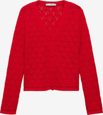 MANGO Knit Cardigan 'SITO' in Red: front