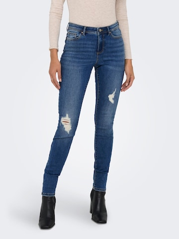 ONLY Skinny Jeans 'Wauw' in Blauw: voorkant