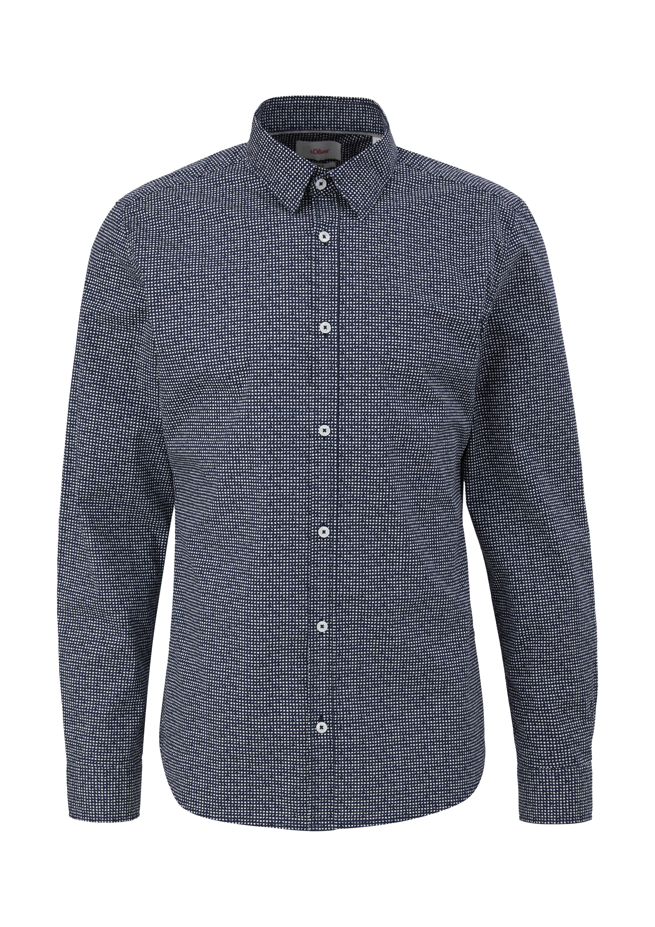 s.Oliver Overhemd in Blauw: voorkant