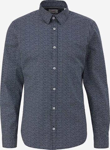 s.Oliver Slim fit Button Up Shirt in Blue: front