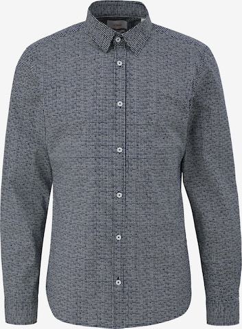 s.Oliver Slim fit Button Up Shirt in Blue: front