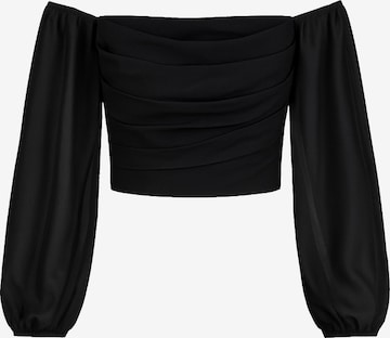 Chemisier Elara en noir : devant