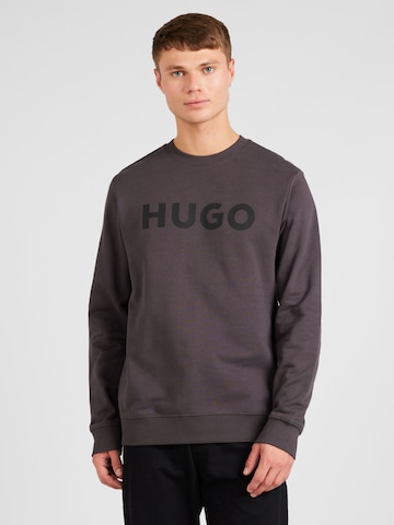 HUGO - Sweatshirt 'Dem' em cinzento: frente