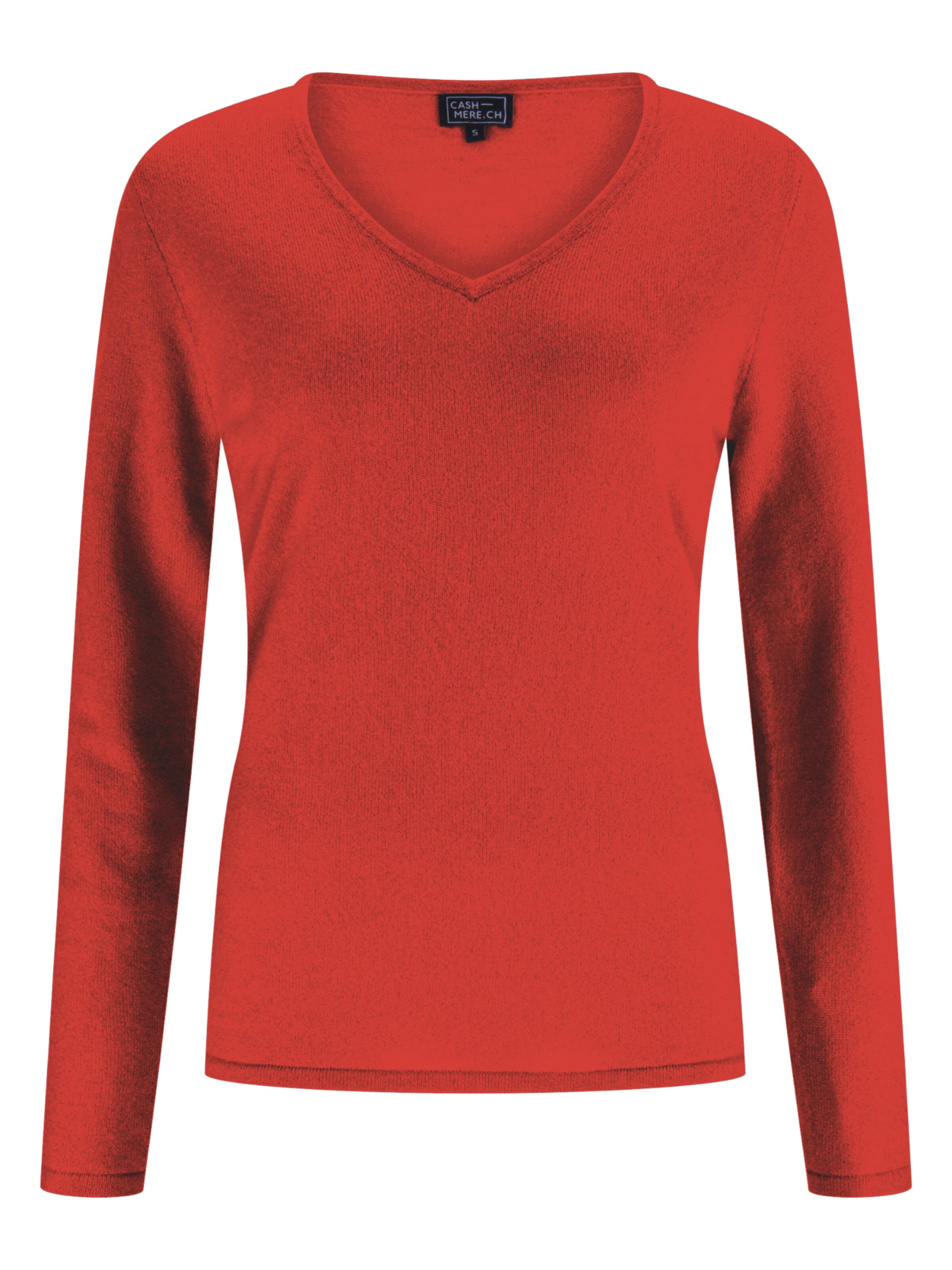 CASH-MERE.CH Kaschmir Pullover in Rot: Vorderseite