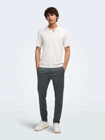 Only & Sons Tapered Trousers 'ONSMARK' in Grey: front