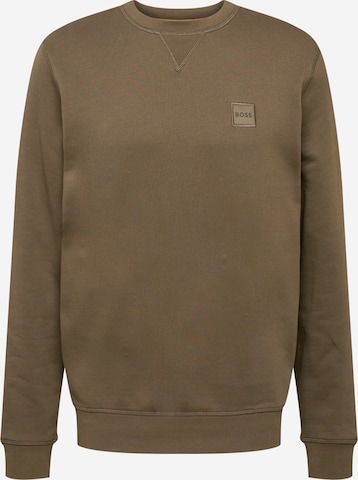 BOSS Orange Sweatshirt 'Westart' in Green: front