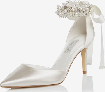 Dune LONDON Slingback Pumps 'CLARETTE' in White: front