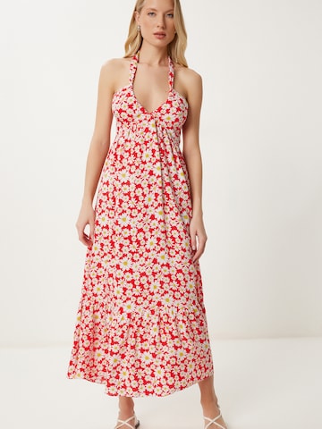 Happiness İstanbul Sommarklänning i röd: framsida